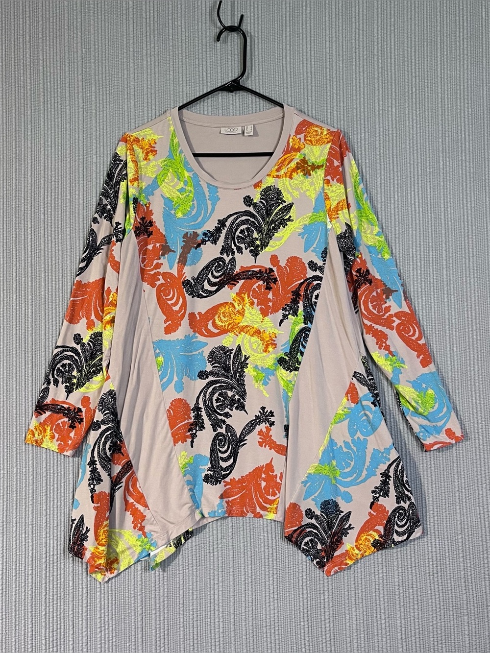 Logo Lori Goldstein long Tunic Top with Pockets Womens S